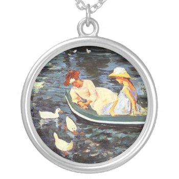 Mary Cassatt Silver Plated Necklace by Ladiebug at Zazzle