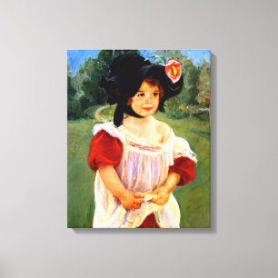 Mary Cassatt - Spring, Margot Standing in a Garden Canvas Print