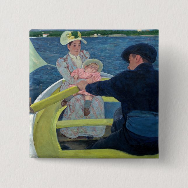 Mary Cassatt - The Boating Party Button (Front)