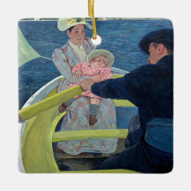 Mary Cassatt - The Boating Party Ceramic Ornament (Front)