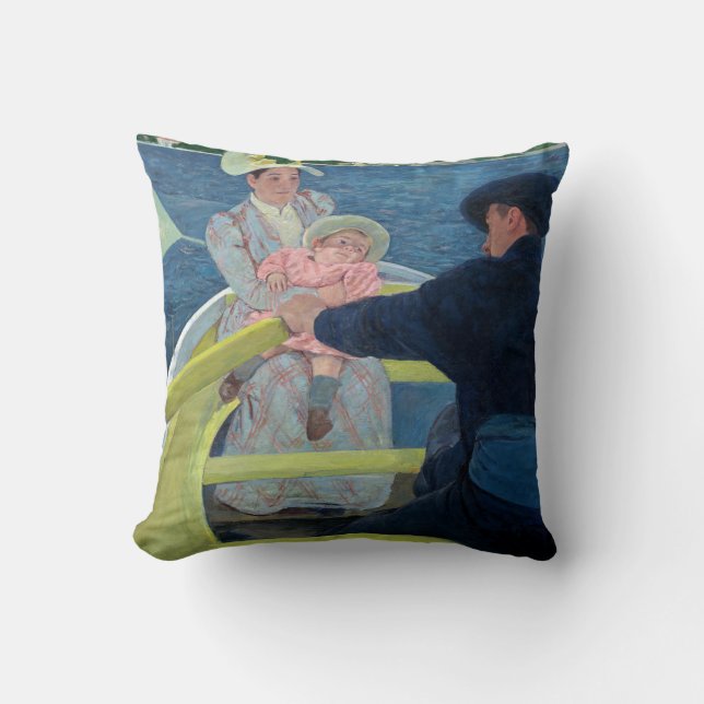 Mary Cassatt - The Boating Party Throw Pillow (Front)