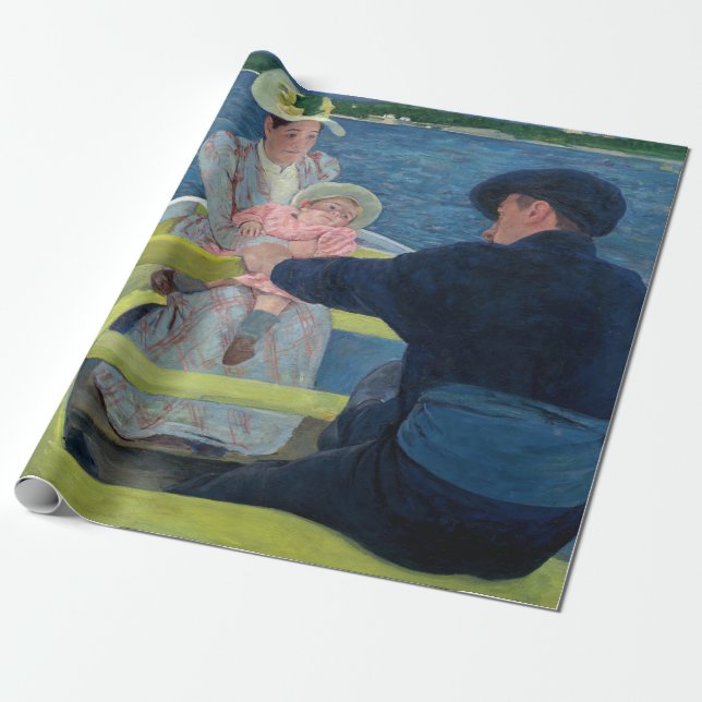 Mary Cassatt - The Boating Party Wrapping Paper (Unrolled)