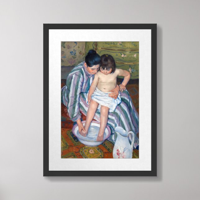 Mary Cassatt - The Child's Bath / The Bath Framed Art (Framed Front)