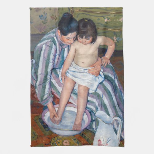 Mary Cassatt _ The Childs Bath  The Bath Kitchen Towel