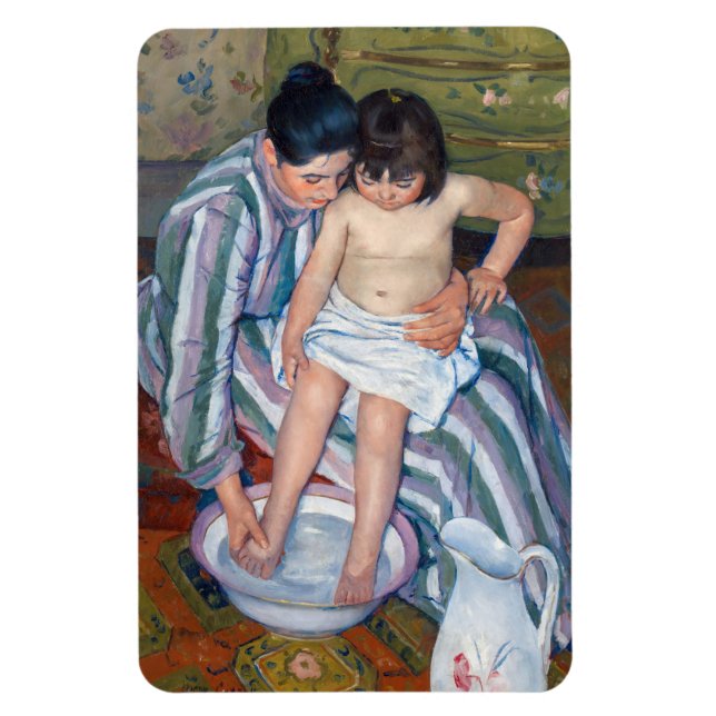 Mary Cassatt - The Child's Bath / The Bath Magnet (Vertical)