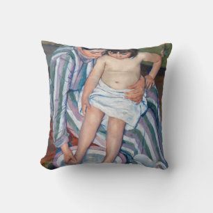 Mary Cassatt - The Child's Bath / The Bath Throw Pillow