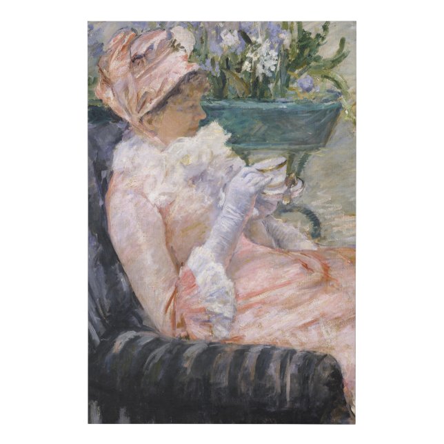 Mary Cassatt - The Cup of Tea Faux Canvas Print (Front)