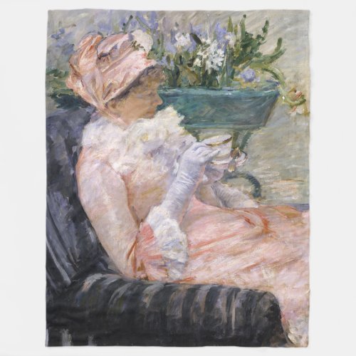 Mary Cassatt _ The Cup of Tea Fleece Blanket