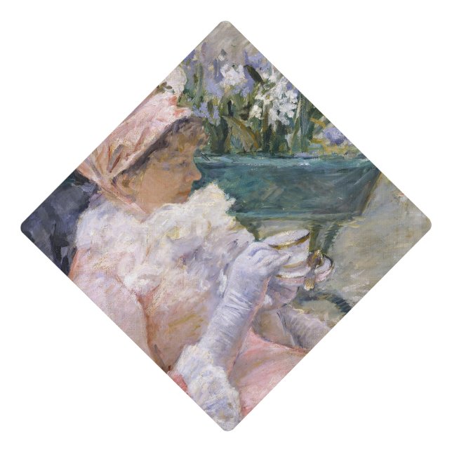 Mary Cassatt - The Cup of Tea Graduation Cap Topper (Front)