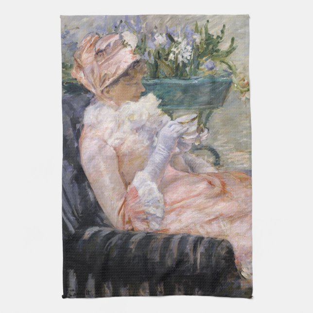 Mary Cassatt - The Cup of Tea Kitchen Towel (Vertical)