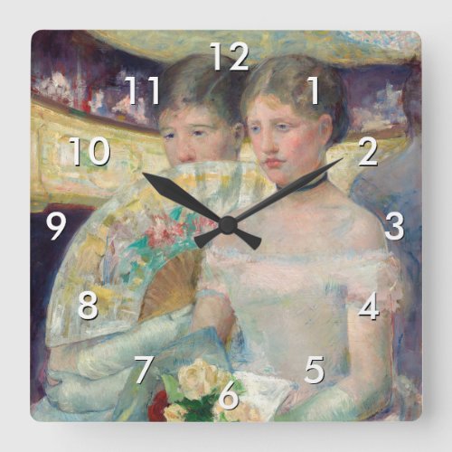 Mary Cassatt _ The Loge Square Wall Clock
