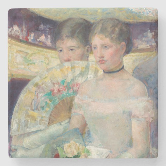 Mary Cassatt - The Loge Stone Coaster (Front)