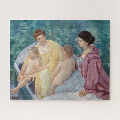 Mary Cassatt _ Two mothers and children in a boat Jigsaw Puzzle