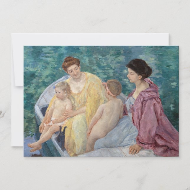 Mary Cassatt - Two mothers and children in a boat Thank You Card (Front)