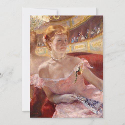 Mary Cassatt _ Woman with Pearl Necklace in a Loge Invitation
