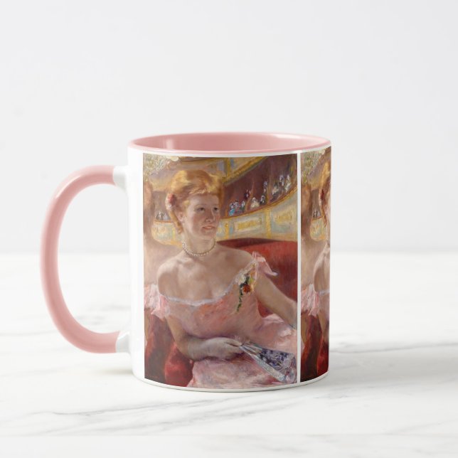 Mary Cassatt - Woman with Pearl Necklace in a Loge Mug (Left)