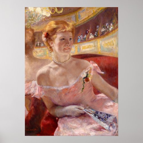 Mary Cassatt _ Woman with Pearl Necklace in a Loge Poster