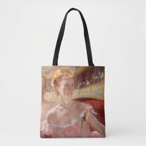 Mary Cassatt _ Woman with Pearl Necklace in a Loge Tote Bag