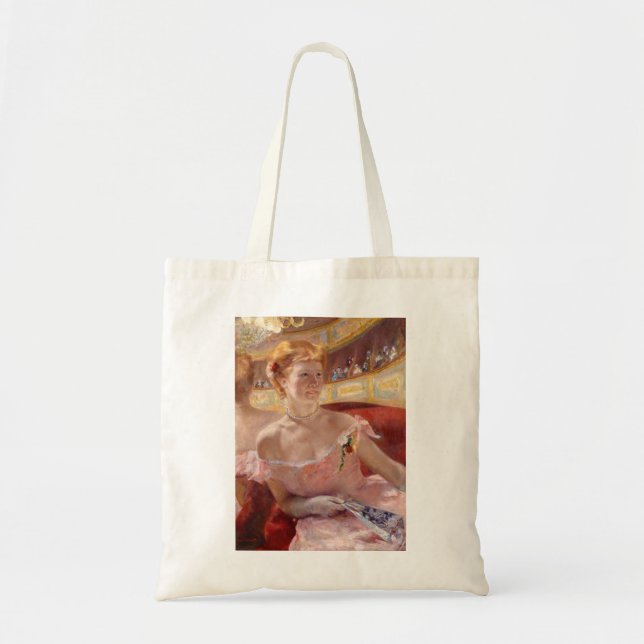 Mary Cassatt - Woman with Pearl Necklace in a Loge Tote Bag (Front)