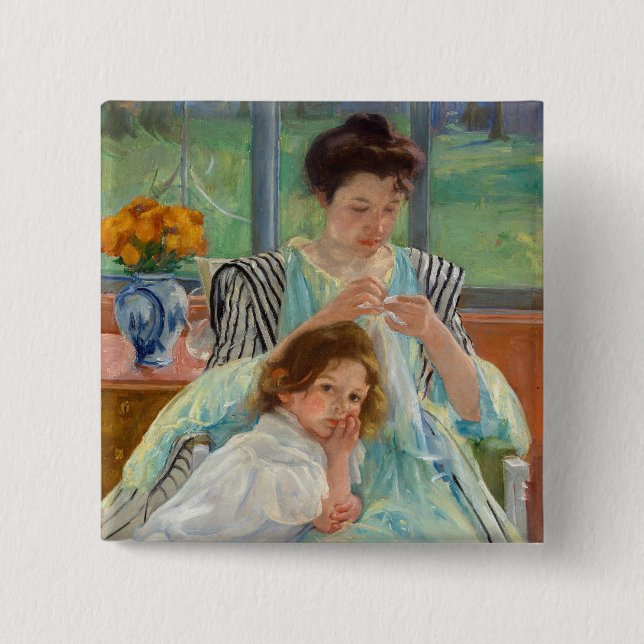 Mary Cassatt - Young Mother Sewing Button (Front)