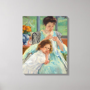 Mary Cassatt - Young Mother Sewing Canvas Print