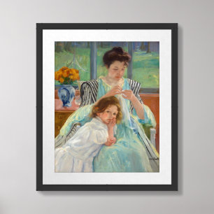 Mary Cassatt - Young Mother Sewing Framed Art