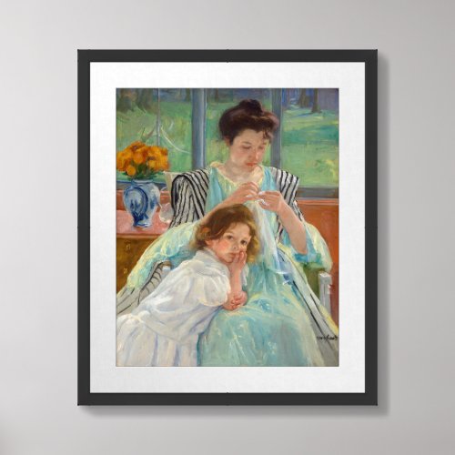 Mary Cassatt _ Young Mother Sewing Framed Art