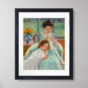 Mary Cassatt - Young Mother Sewing Framed Art
