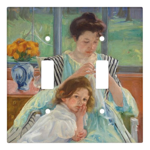 Mary Cassatt _ Young Mother Sewing Light Switch Cover