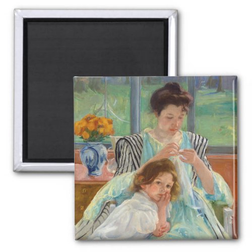 Mary Cassatt _ Young Mother Sewing Magnet