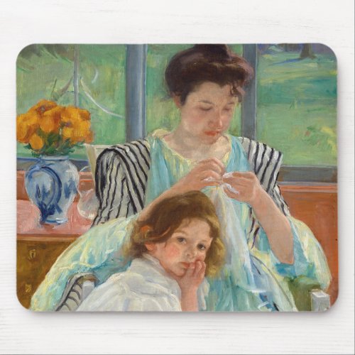 Mary Cassatt _ Young Mother Sewing Mouse Pad