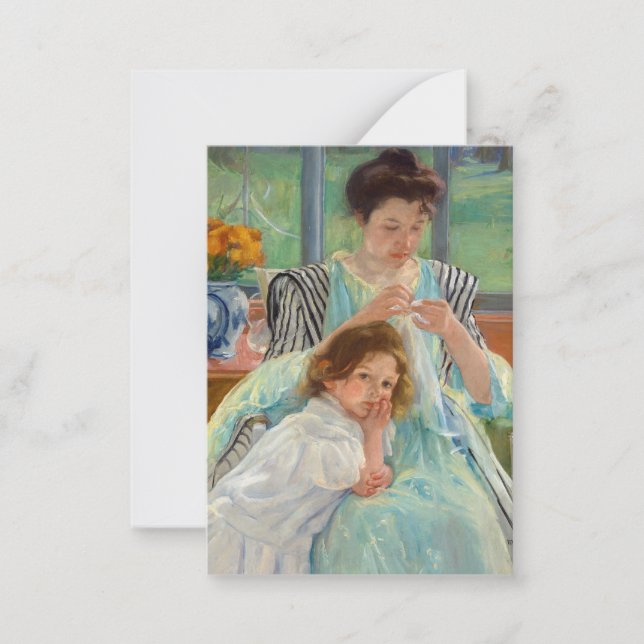Mary Cassatt - Young Mother Sewing Note Card (Front)