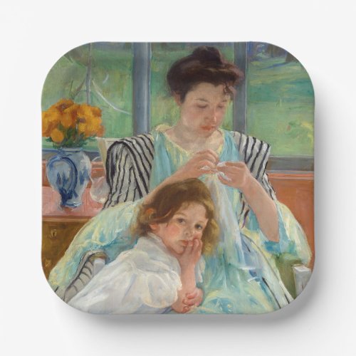 Mary Cassatt _ Young Mother Sewing Paper Plates