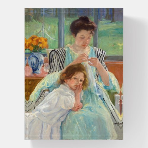Mary Cassatt _ Young Mother Sewing Paperweight