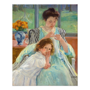 Mary Cassatt - Young Mother Sewing Photo Print