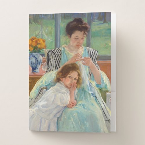 Mary Cassatt _ Young Mother Sewing Pocket Folder