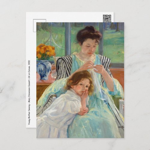 Mary Cassatt _ Young Mother Sewing Postcard