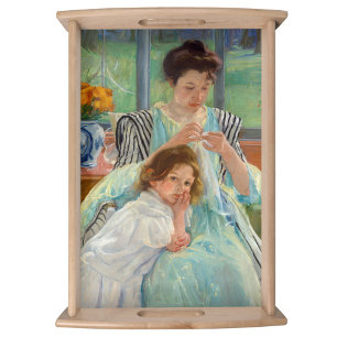 Mary Cassatt - Young Mother Sewing Serving Tray