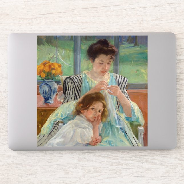 Mary Cassatt - Young Mother Sewing Sticker (Computer)