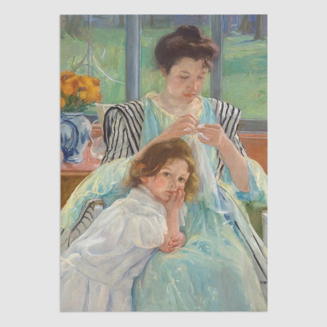 Mary Cassatt - Young Mother Sewing Tissue Paper (Creator Uploaded)