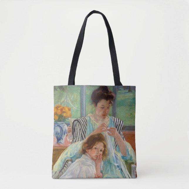 Mary Cassatt - Young Mother Sewing Tote Bag (Front)