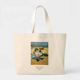 Mary Cassatt's Children on the Beach (1884) Large Tote Bag
