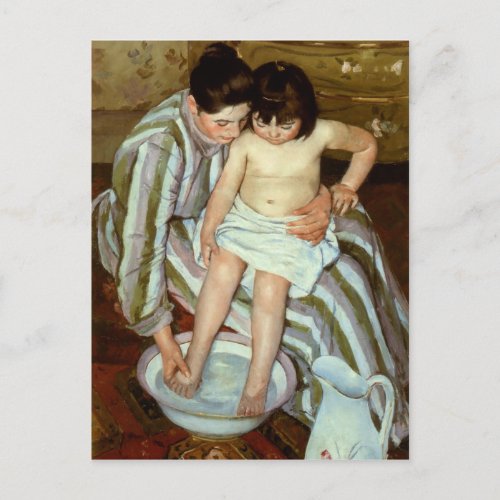 Mary Cassatts The Childs Bath circa 1892 Postcard
