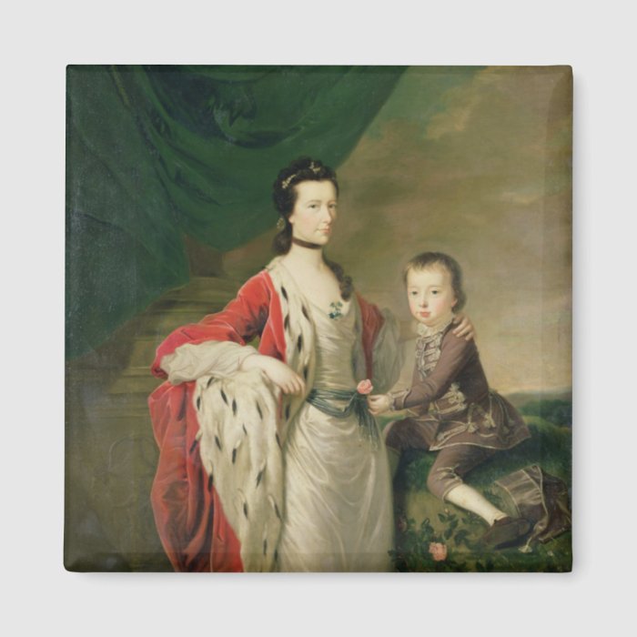 Mary, Countess of Shaftsbury and her Son Fridge Magnets