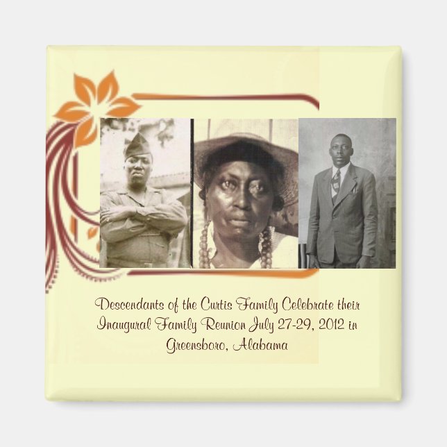 Mary Croom Curtis & Her Sons Benjamin & Joseph Magnet (Front)