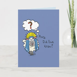 Mary Did Ewe Know  -  Funny Mouse Christmas Card
