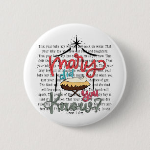 Mary Did You Know Christian Christmas Bible Verse Button