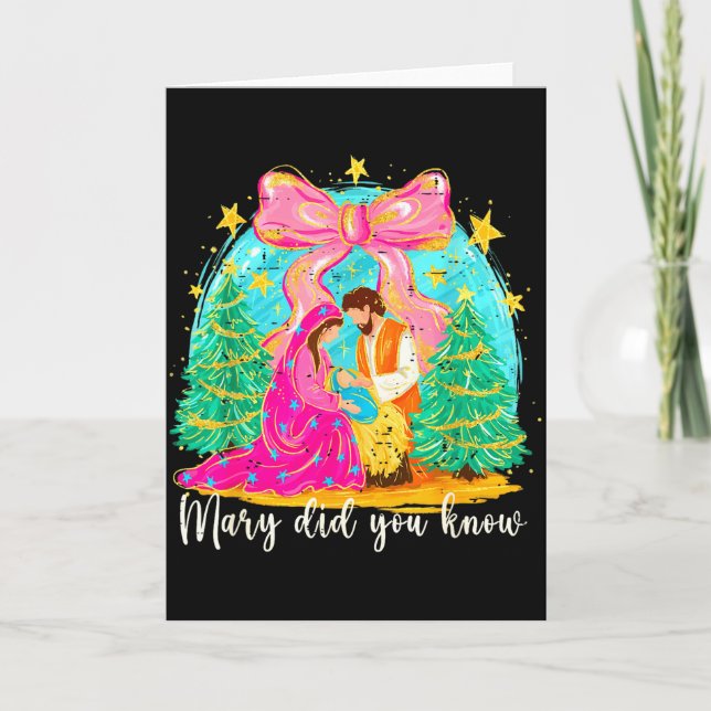 Mary Did You Know Christian Nativity Scene Christm Card (Front)