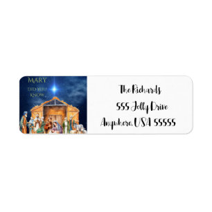 Mary Did You Know Nativity Address Label