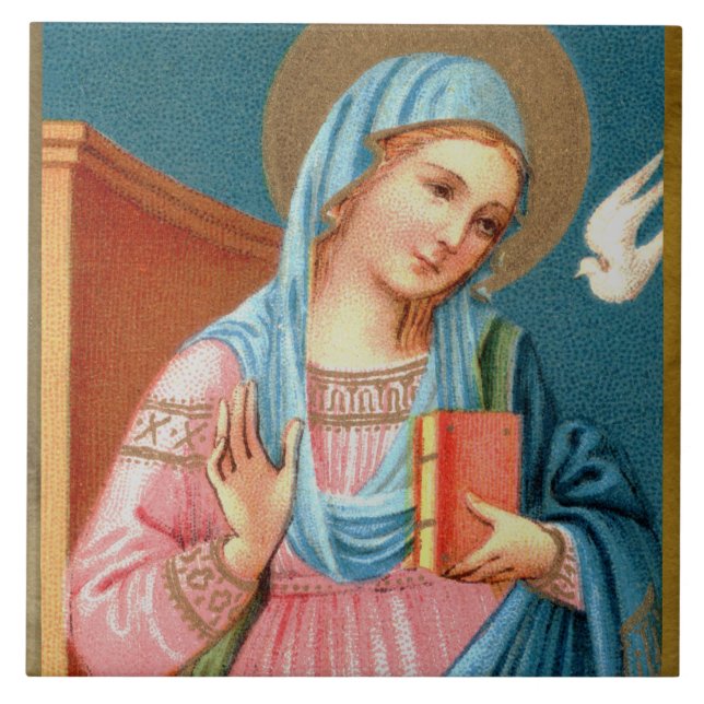 Mary, from F. Lippi’s Annunciation (Detail; M 038) Ceramic Tile (Front)